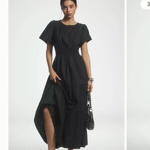 Anthropologie Somerset Black Maxi Dress
